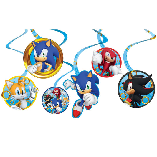 Sonic Party Decoration Swirls