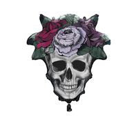 Floral Skull Giant Shaped Foil Balloon 21"