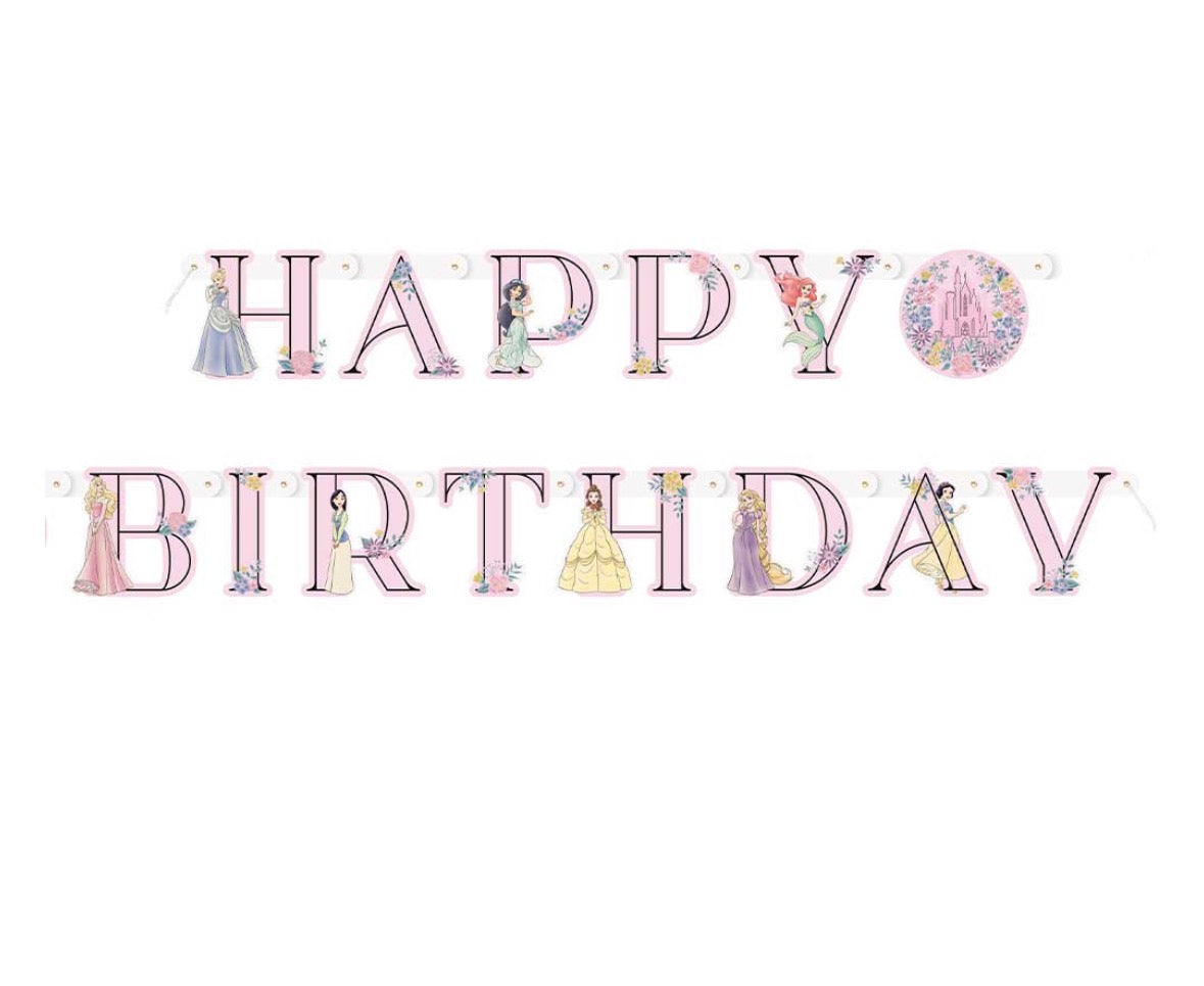 Disney Princess Happy Birthday Jointed Banner 6 Feet