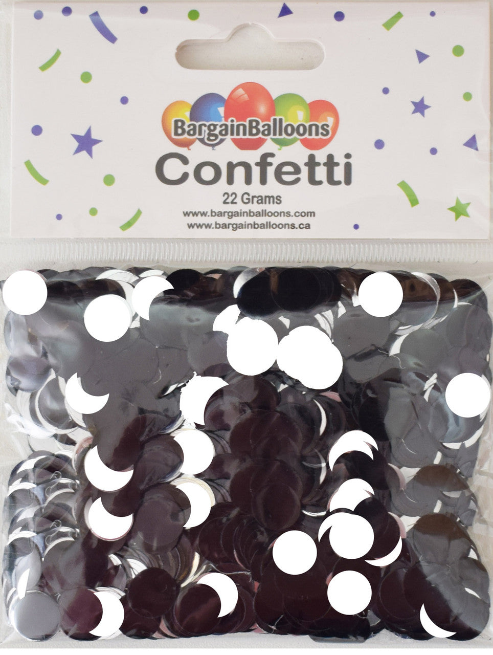 Balloon Confetti Dots 22 Grams Foil Black & White 1CM-Round
