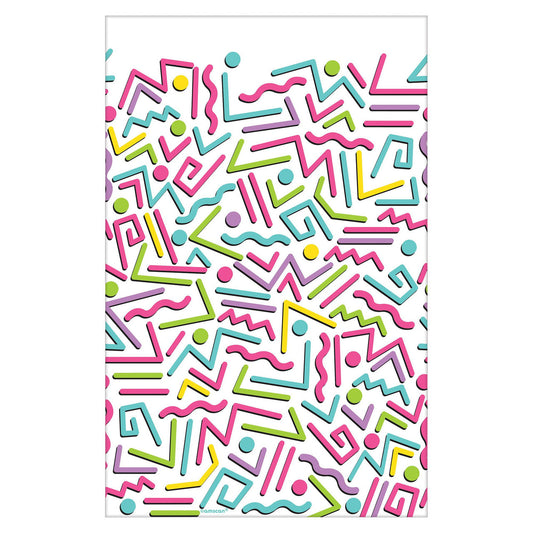 Awesome 80s 90s Party Plastic Tablecover 1/CT