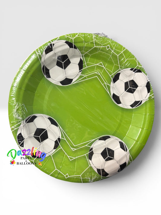 Soccer Paper Plates 7” Desert