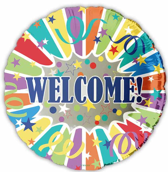 Welcome Streamers 18" Foil Balloon