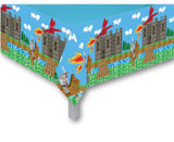 Medieval Minecraft Theme Plastic Table Cover Tablecloth Birthday Party Decor