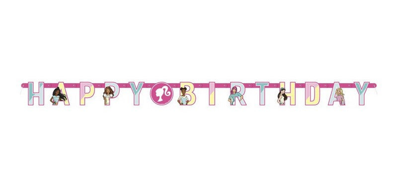 Barbie "Happy Birthday" Jointed Banner