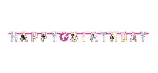 Barbie "Happy Birthday" Jointed Banner