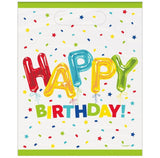 Happy Balloon Birthday Loot Bags 8/CT