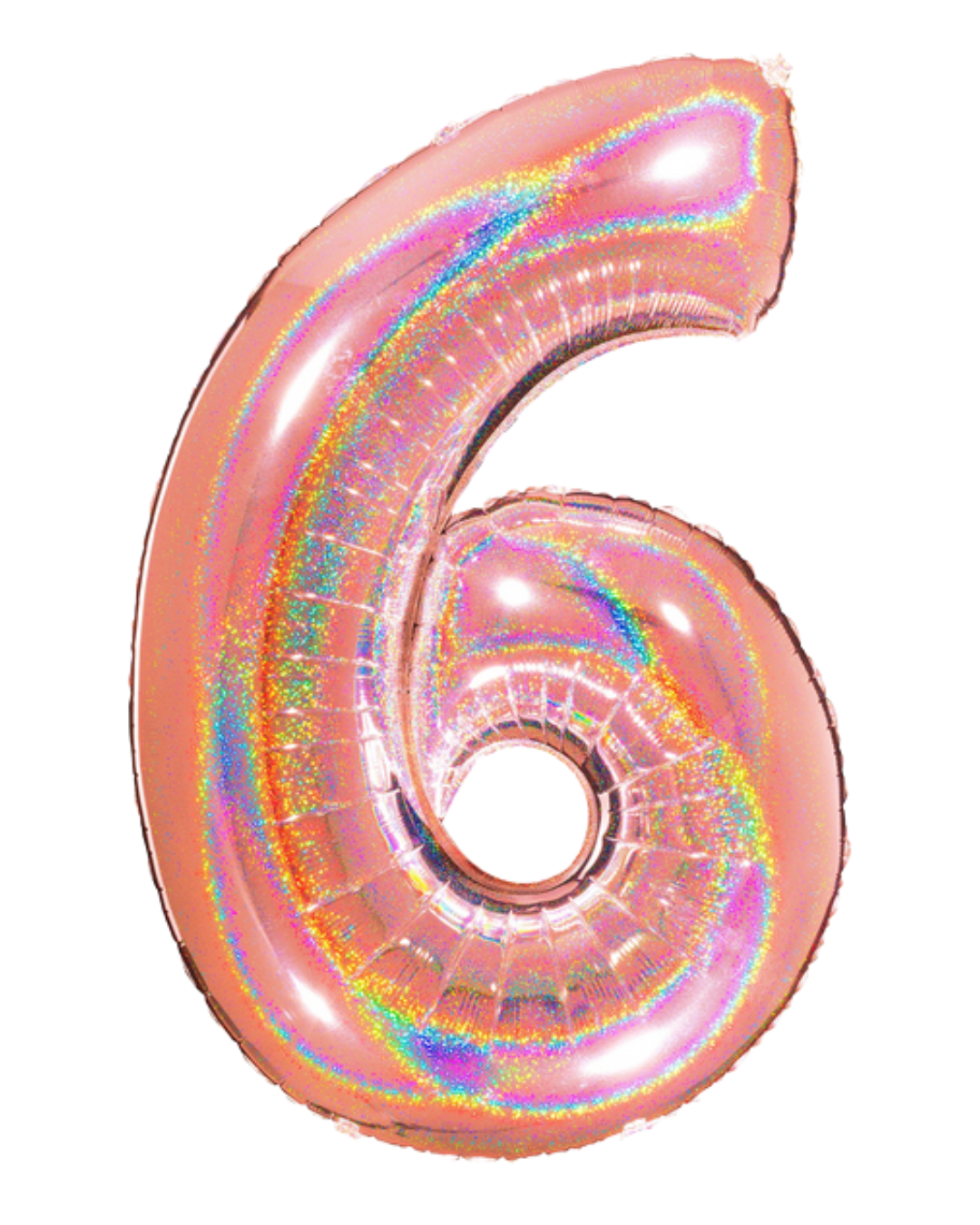 40" Number Rose Gold Glitter Holographic Balloon