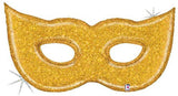 Gold Glitter Mask Balloon for Mardi Gras Parties