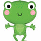 29" Happy Green Frog Supershape Foil Balloon