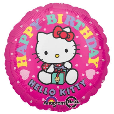 Hello Kitty Birthday Round Foil Balloon