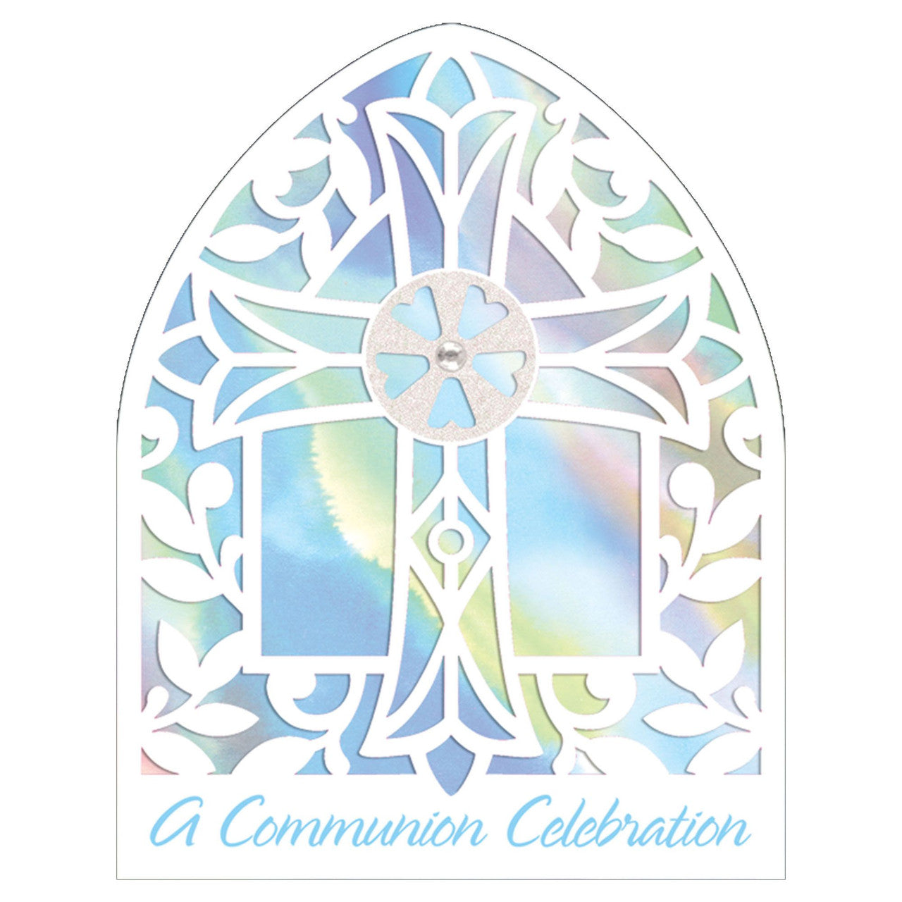 Communion Blue Large Novelty Invitations 8/CT