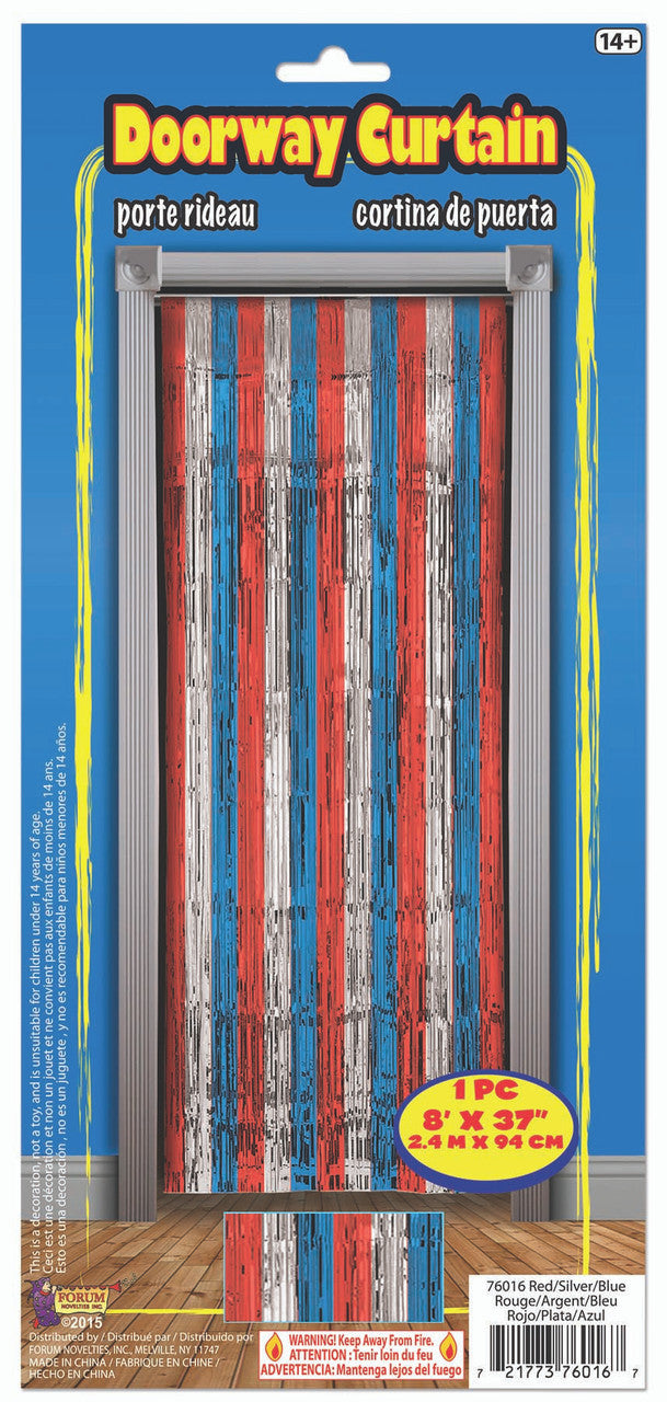Red, White & Blue Tinsel Curtain