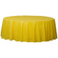 Round Plastic Tablecover Yellow