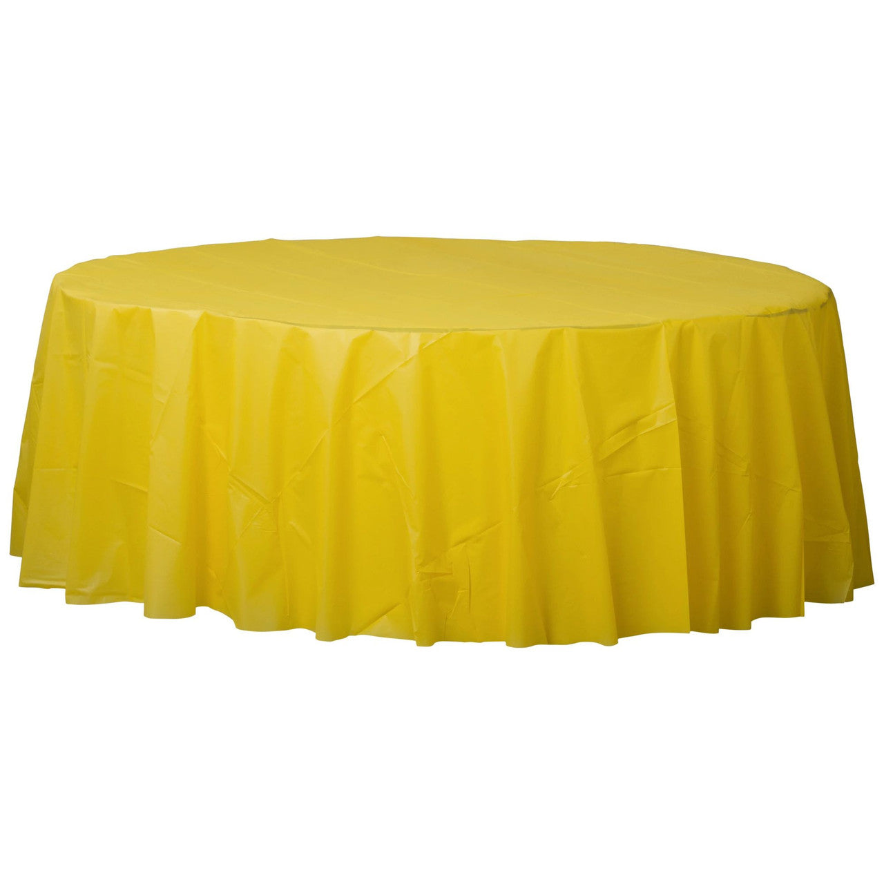 Round Plastic Tablecover Yellow