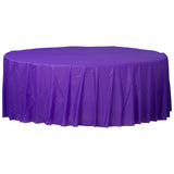 Round Plastic Tablecover Purple