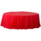 Round Plastic Tablecover Red