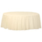 Round Plastic Tablecover Cream