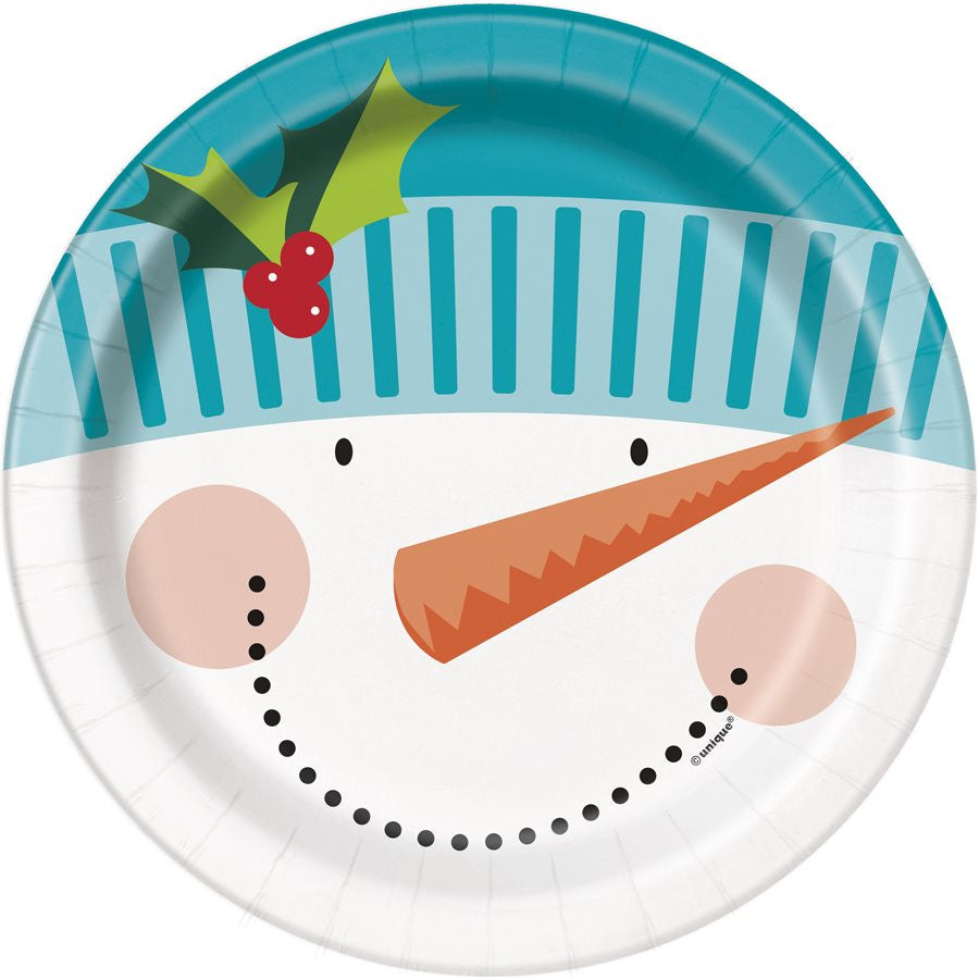 Snowman Paper Plates