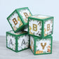 12" Baby Shower Safari Jungle Animal Box Set of 4 Baby Block Boxes