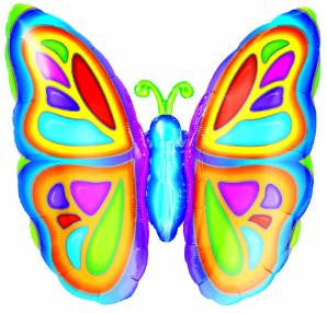 Bright Butterfly 25" Supershape Foil Balloon