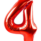 34” Number Balloon Red Trico