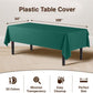 54" x 108" Plastic Table Cover - Dark Green