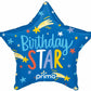 Prima 9" Happy Birthday Star Self-Sealing Foil Balloon 6/PCS