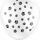 Paw Print 12" Latex Balloons Helium Quality 6pk