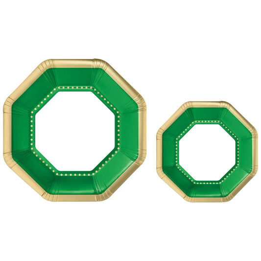 Multipack, Premium Paper Plates - Festive Green
