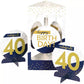 Navy & Gold Milestone Birthday Centerpiece Set w/ Age Number Stickers 3 Per Pack