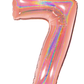 40" Number Rose Gold Glitter Holographic Balloon
