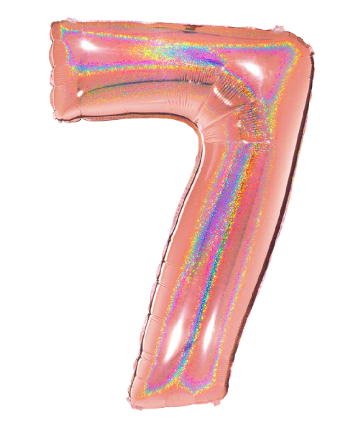 40" Number Rose Gold Glitter Holographic Balloon