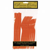 Plastic Orange Cutlery