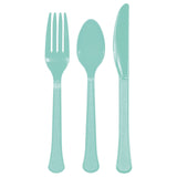 Plastic Egg Blue Cutlery