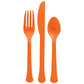 Plastic Orange Cutlery