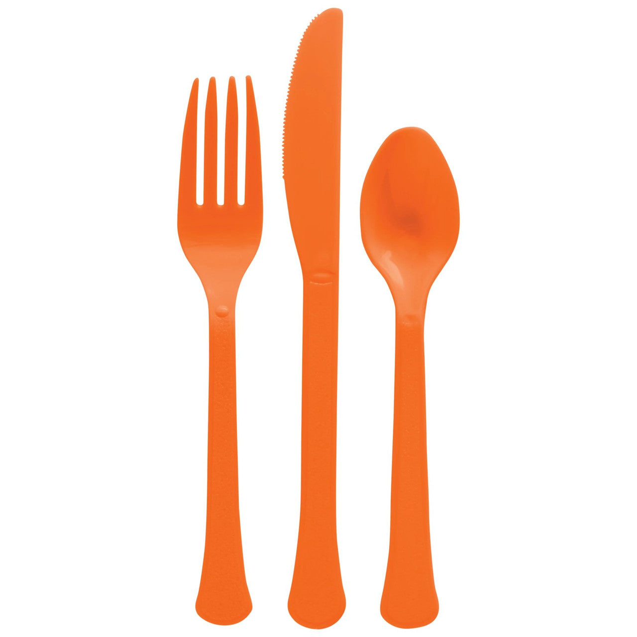 Plastic Orange Cutlery