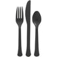 Plastic Black Cutlery