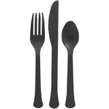 Plastic Black Cutlery