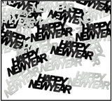 Black and Silver NYE Party Confetti