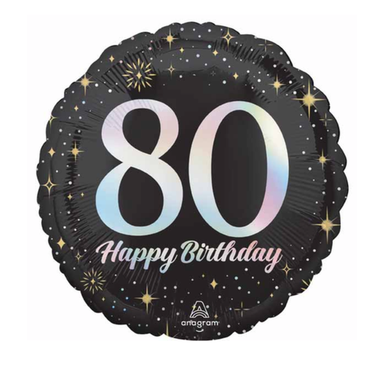 Happy 80th Birthday Foil Balloon 18"