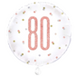 Age 80 rose gold birthday balloon