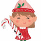 Merry Christmints Elf 39" Supershape Christmas Foil Balloon