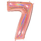 40" Number Rose Gold Glitter Holographic Balloon