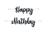 Black Script "Happy Birthday" Banner 7ft