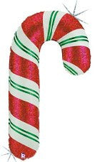 60" Holiday Christmas Candy Cane Supershape Foil Balloon