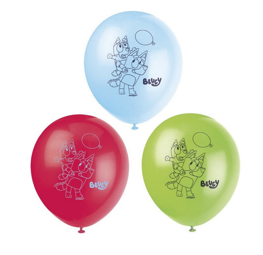 Bluey 12" Latex Balloons 8/CT