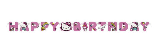 Hello Kitty and Friends "Happy Birthday" Jointed Banner 6.25ft