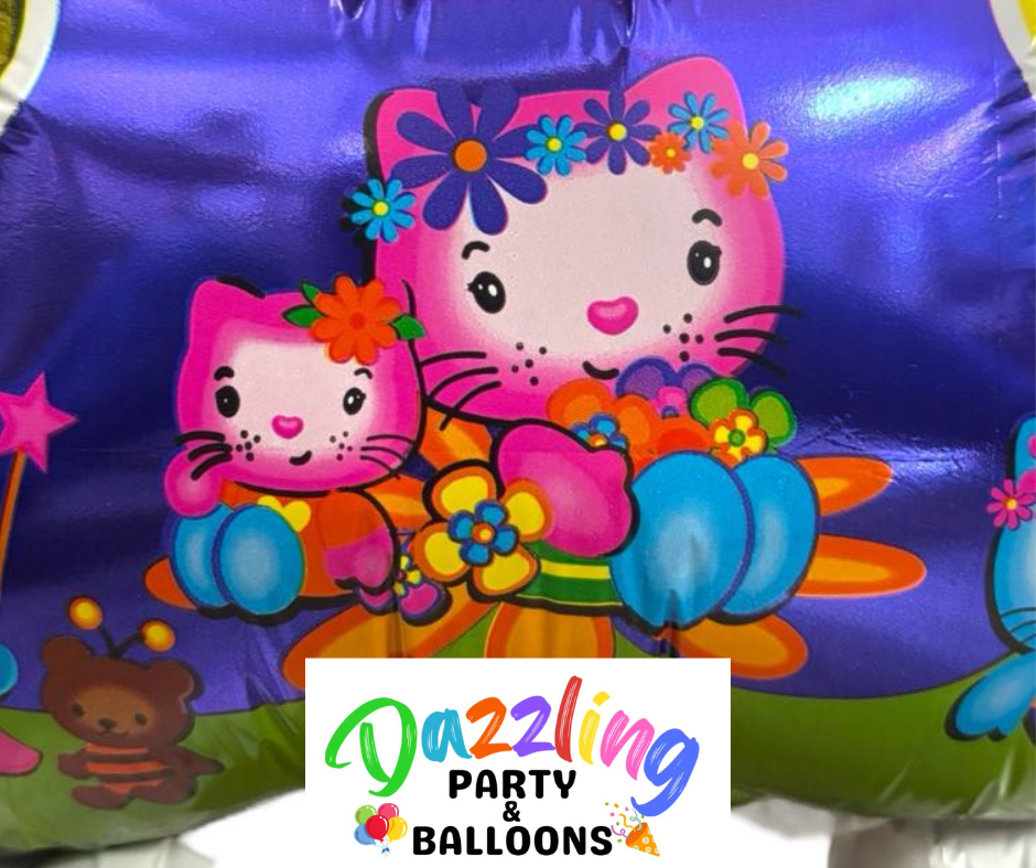 29" Little White Cat Friend Foil Balloon