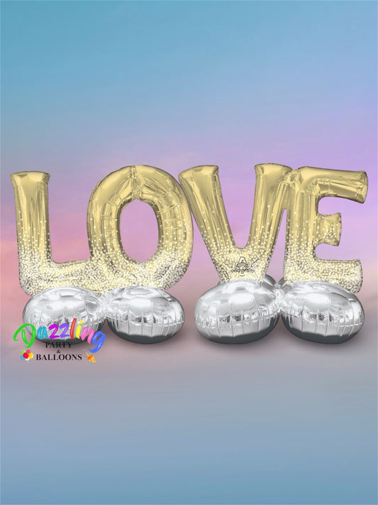 "Love" Phrase Kit Airloonz Foil Mylar Air Balloon